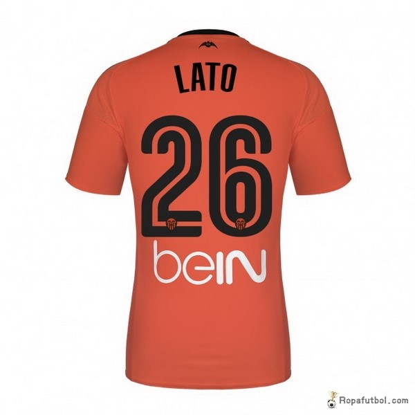 Camiseta Valencia Replica Tercera Ropa lato 2016/17 Naranja